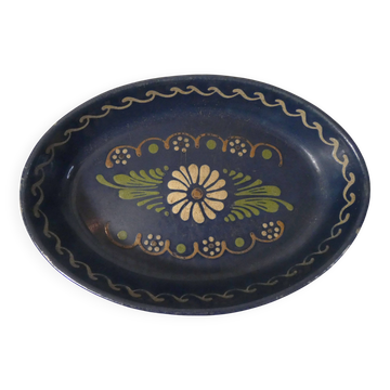 ancien plat en terre cuite vernissée