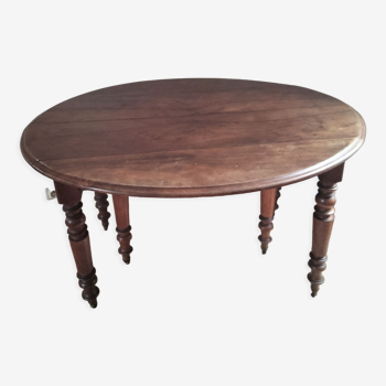 Round wooden table 3 extensions