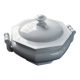 Antique Creil and Montereau earthenware tureen with blue pearl motif