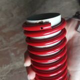 Vintage pendant lamp design red white metal spring shape