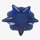 Blue glass star dish