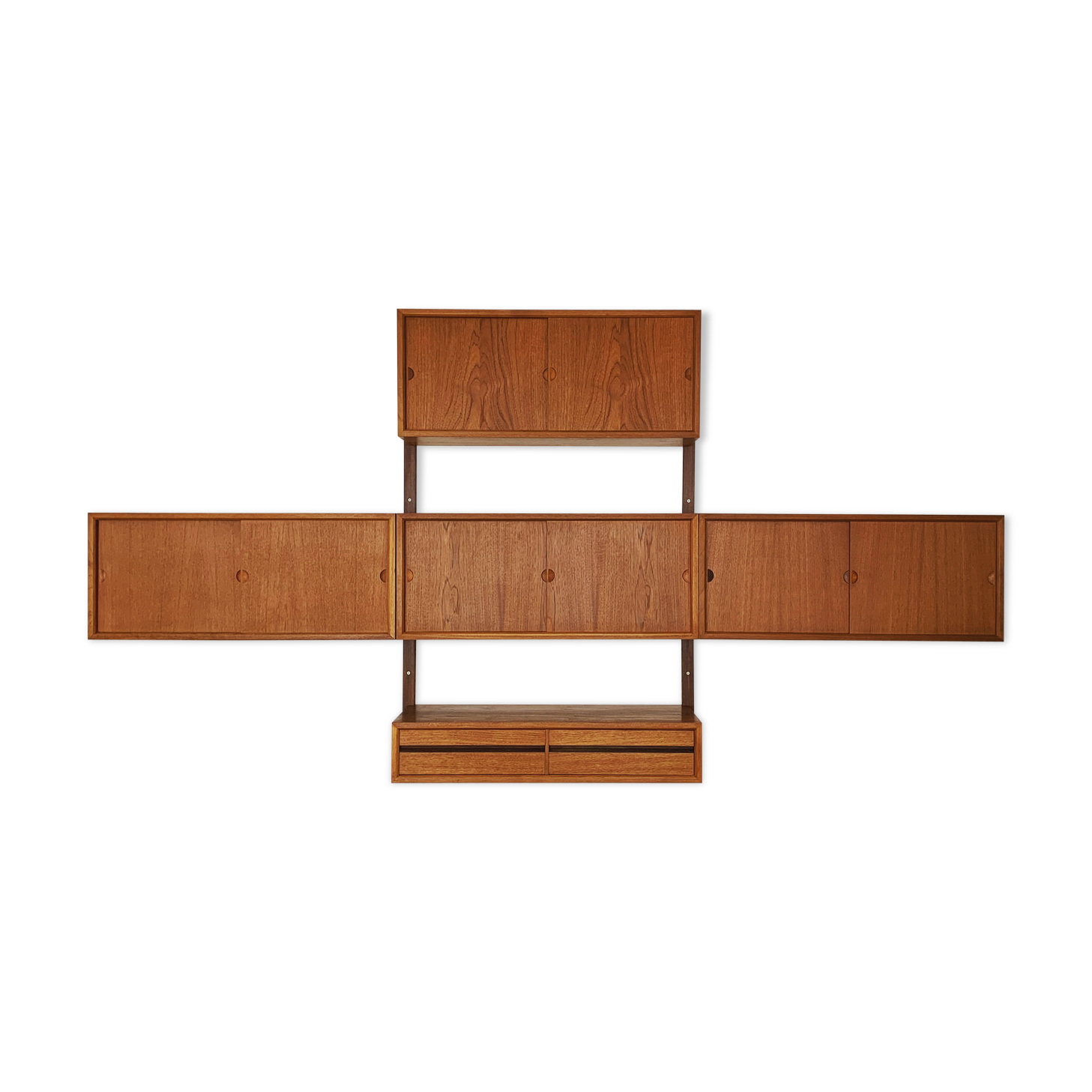 Danish modular teakwood  wall unit