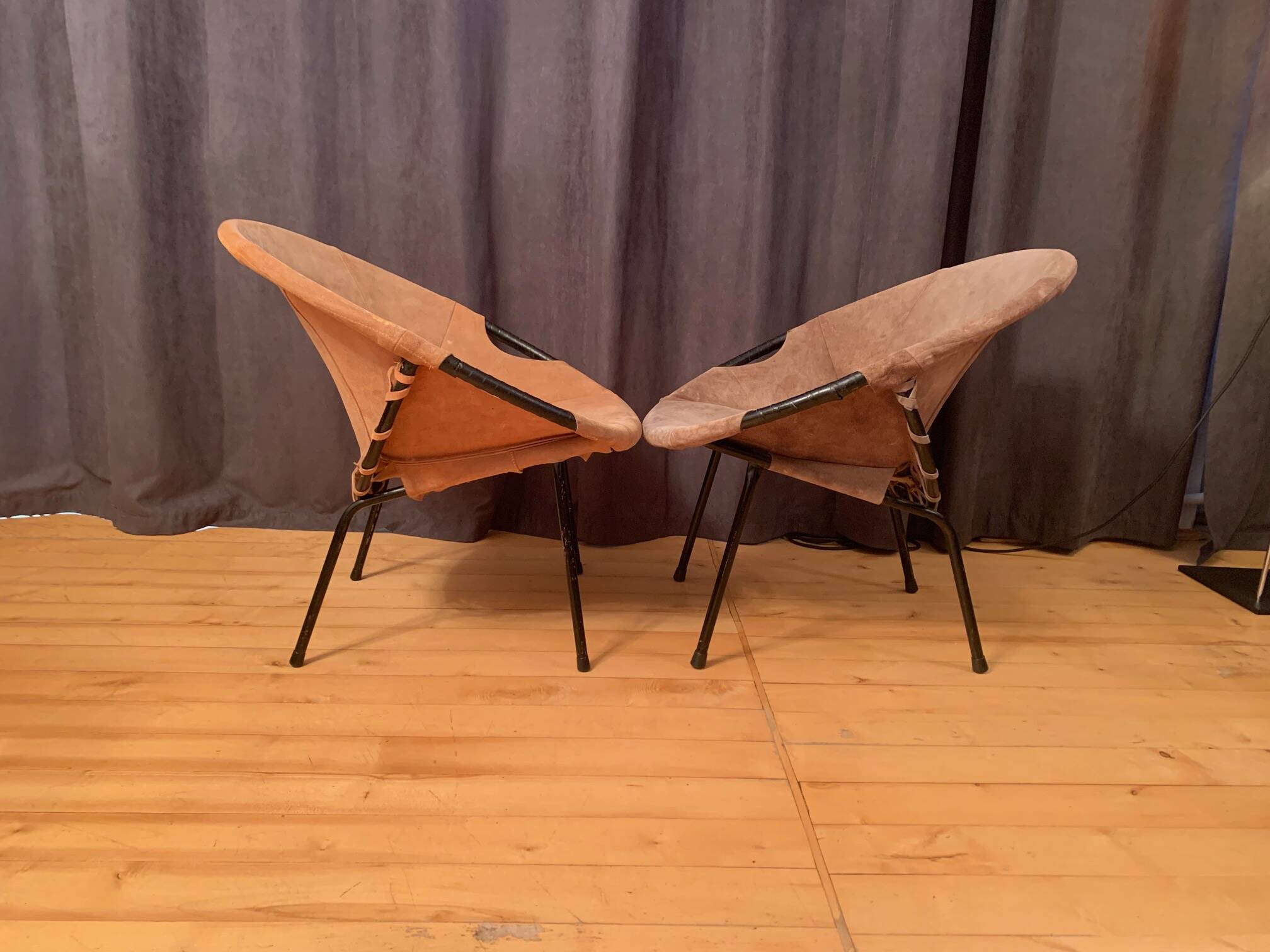 Pair of armchairs designed by Lusch Erzeugnis, Lusch & Co, Germany, 1960s