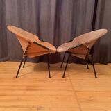 Pair of armchairs designed by Lusch Erzeugnis, Lusch & Co, Germany, 1960s