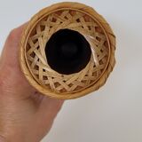 Rattan totem vase