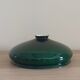 Vintage suspension lamp in emerald green opaline