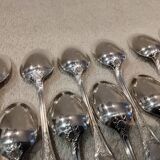 12 silver-plated metal teaspoons by Christofle Marly, 13.6cm
