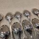 12 silver-plated metal teaspoons by Christofle Marly, 13.6cm