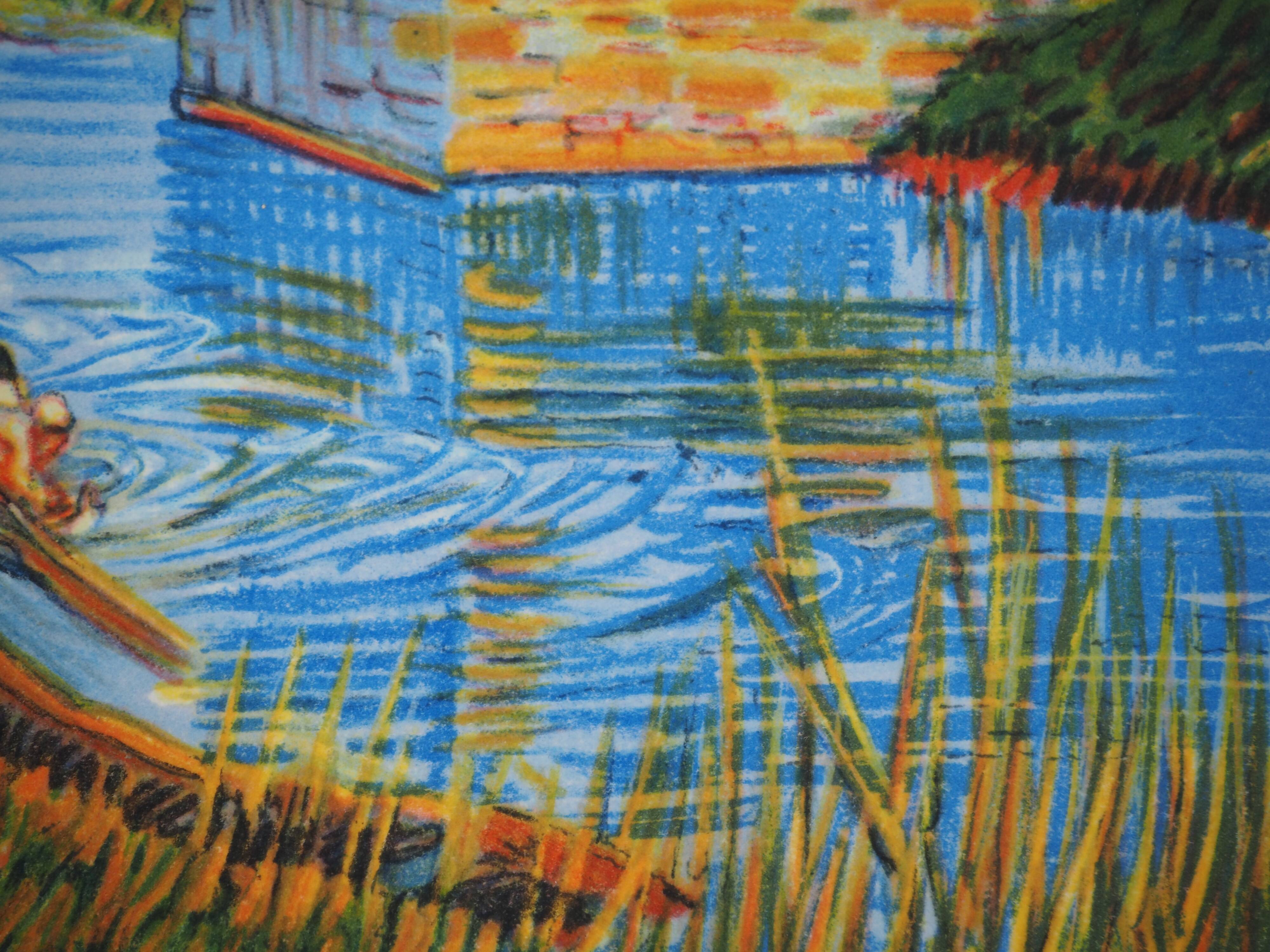 Vincent Van Gogh: The Langlois Bridge, signed lithograph