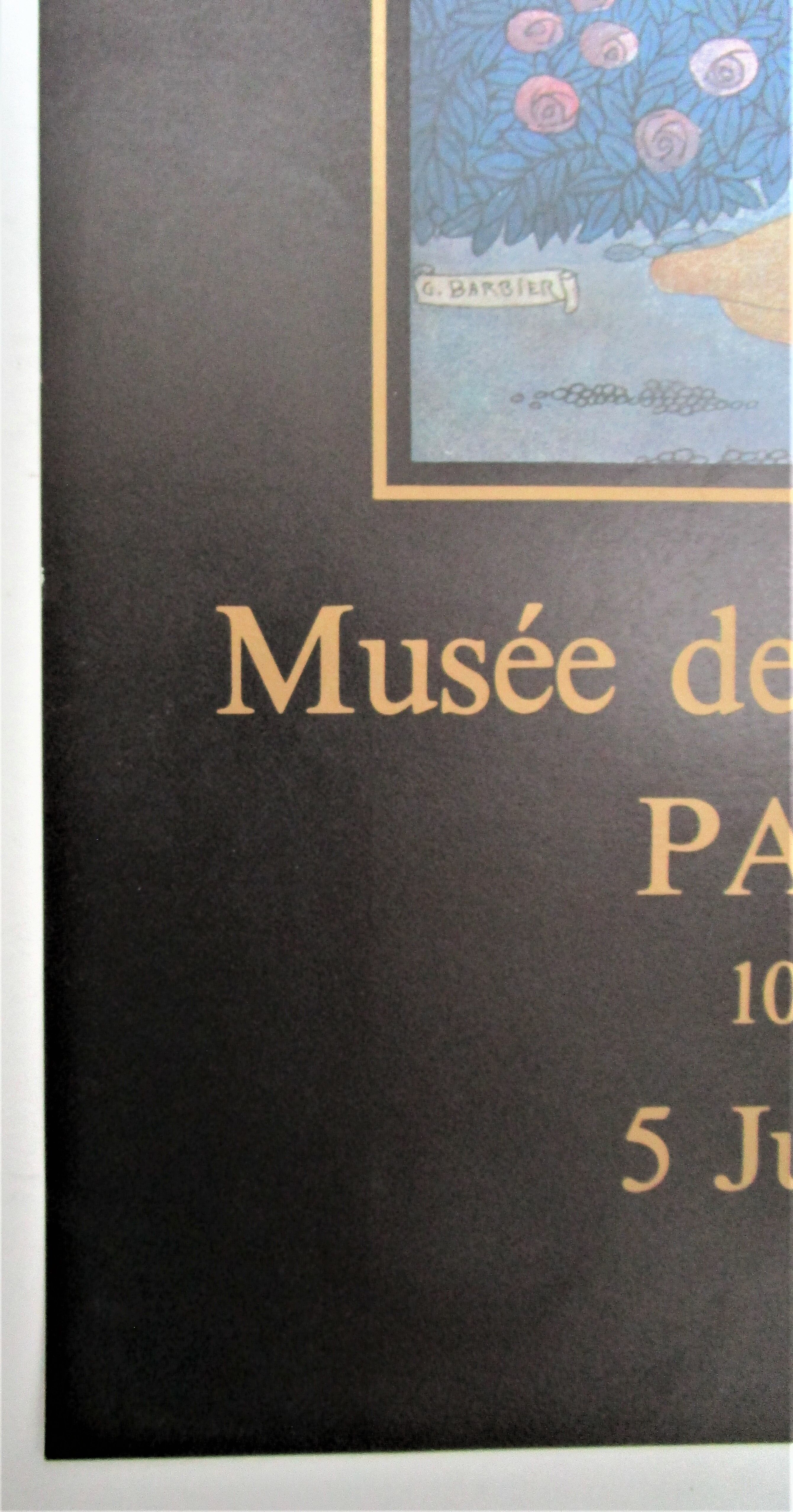 Poster exhibition Paul Poiret and Nicole Groult Paris 1986 Georges Barbier