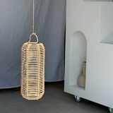 Small lantern-shaped rattan suspension H35 D15
