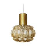 Glass pendant lamp by Glashütte Limburg