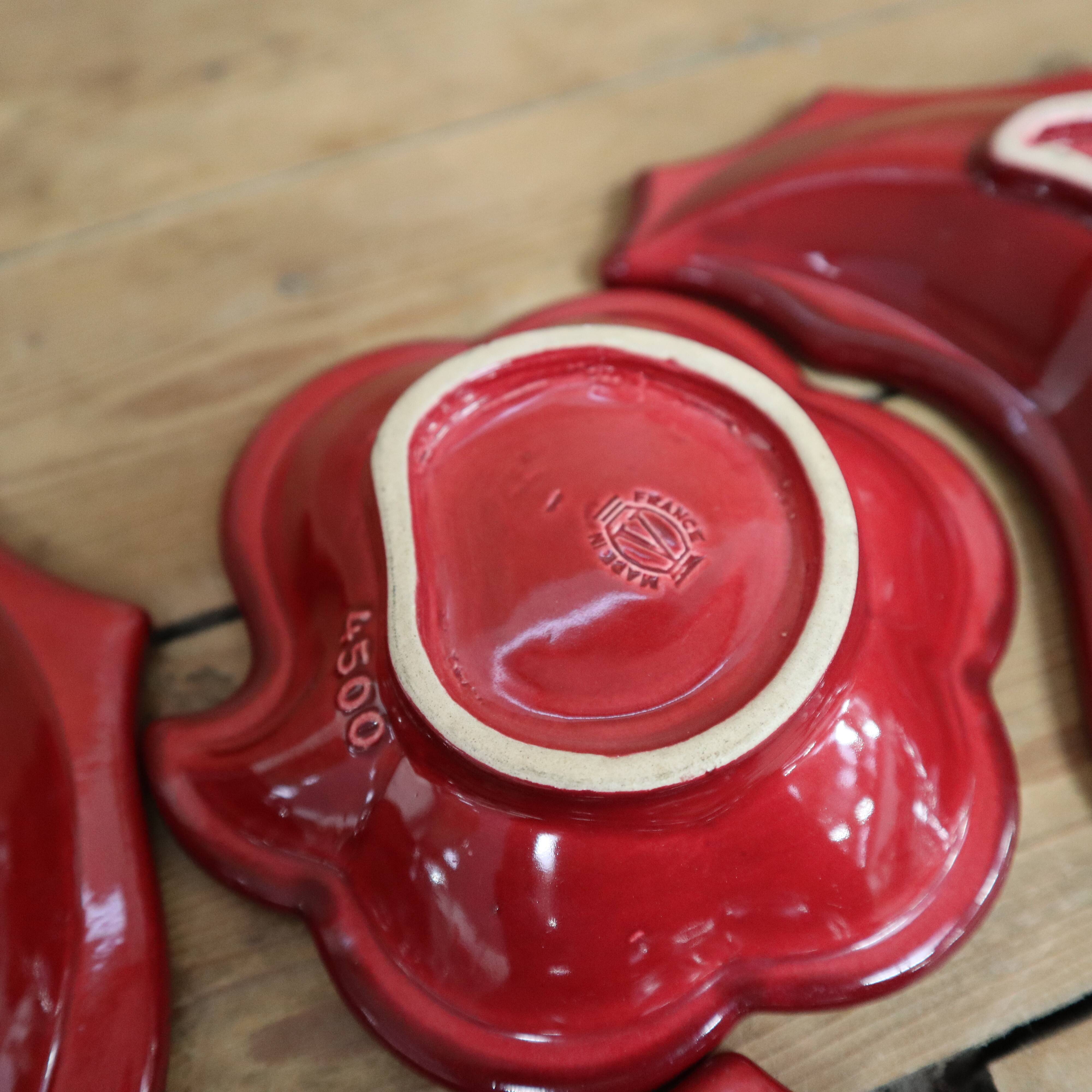 Verceram 50s Bordeaux aperitif service with gold trim