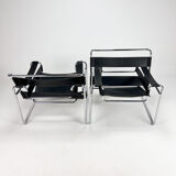 Set of 2 Wassily B3 Chairs by Marcel Breuer, 1980s