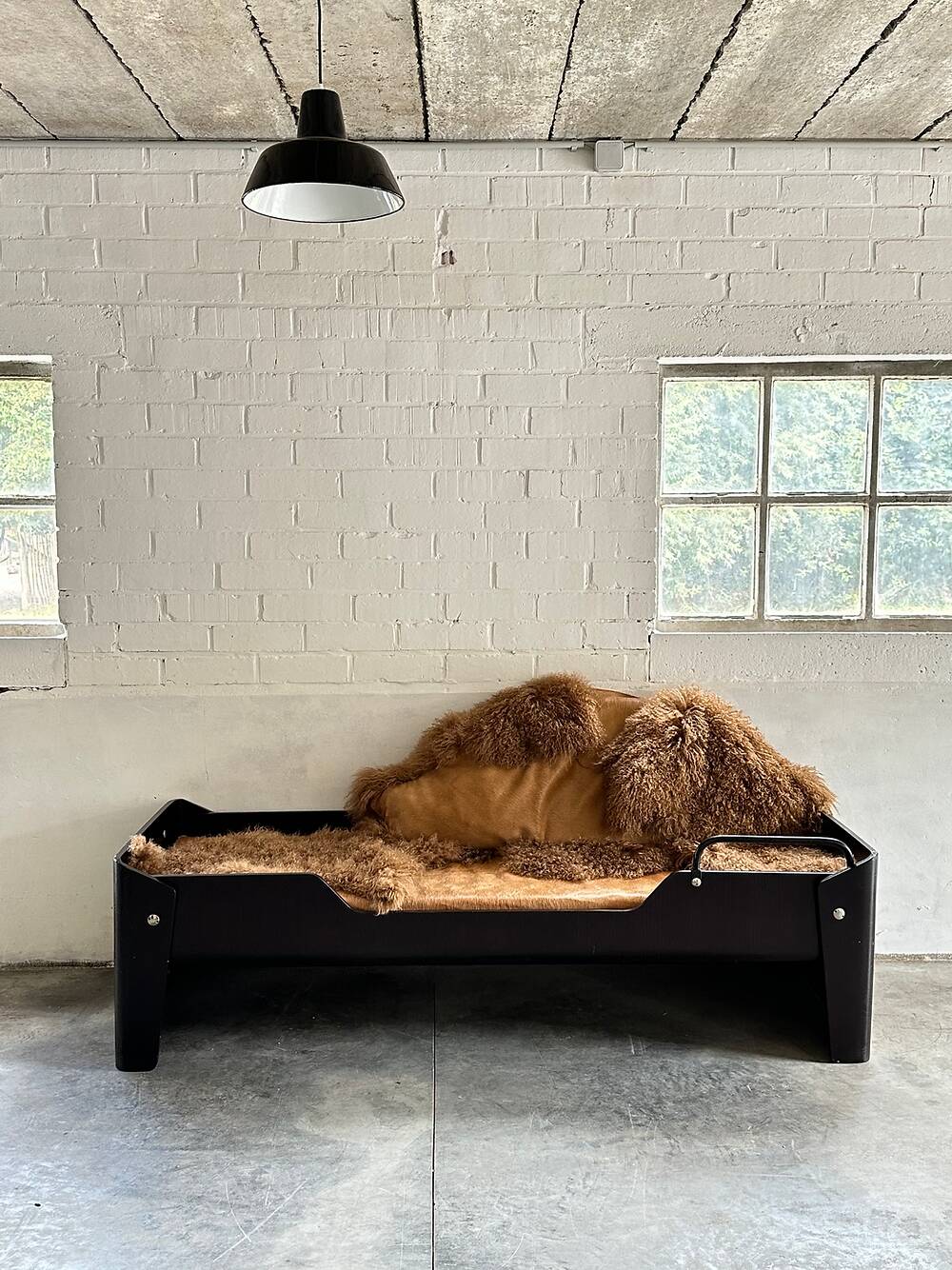 Bed/daybed by Jules Wabbes with Carine Boxy upholstery