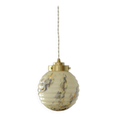 Art Deco redesign pendant lamp  / marbled glass antique hanging lamp