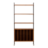 Mid-century free standing vinyl records wall unit, Italy 1970s.