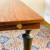 Table à manger en noyer avec rallonges