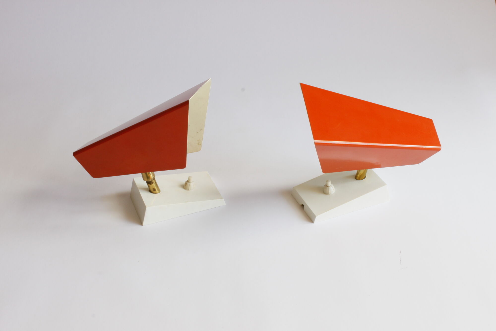 Orange wall sconces by J. J. M. Hoogervorst for Anvia, 1960s