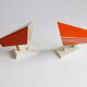 Orange wall sconces by J. J. M. Hoogervorst for Anvia, 1960s