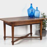 Vintage solid wood dining table (France, circa 1940)