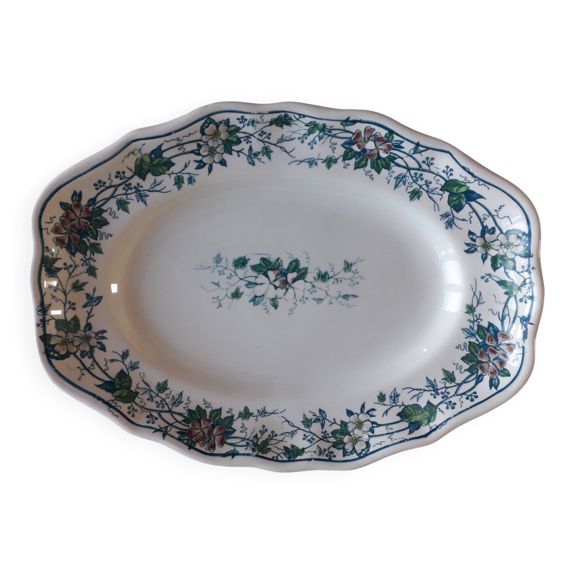 Lunéville earthenware dish - Signed Keller & Guérin - 19th century