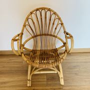 Pair of adult rattan armchairs