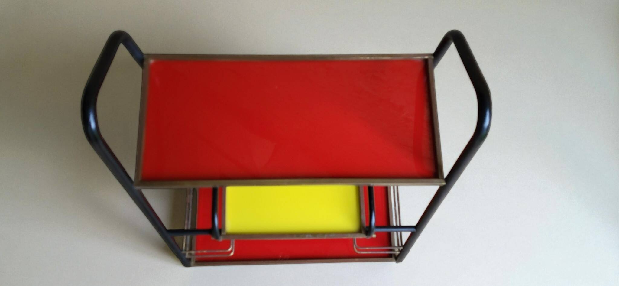 Vintage Bar Serving 1960's Red & Yellow