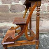 library step ladder vintage mahogany stool ladder
