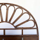 Rattan flower headboard