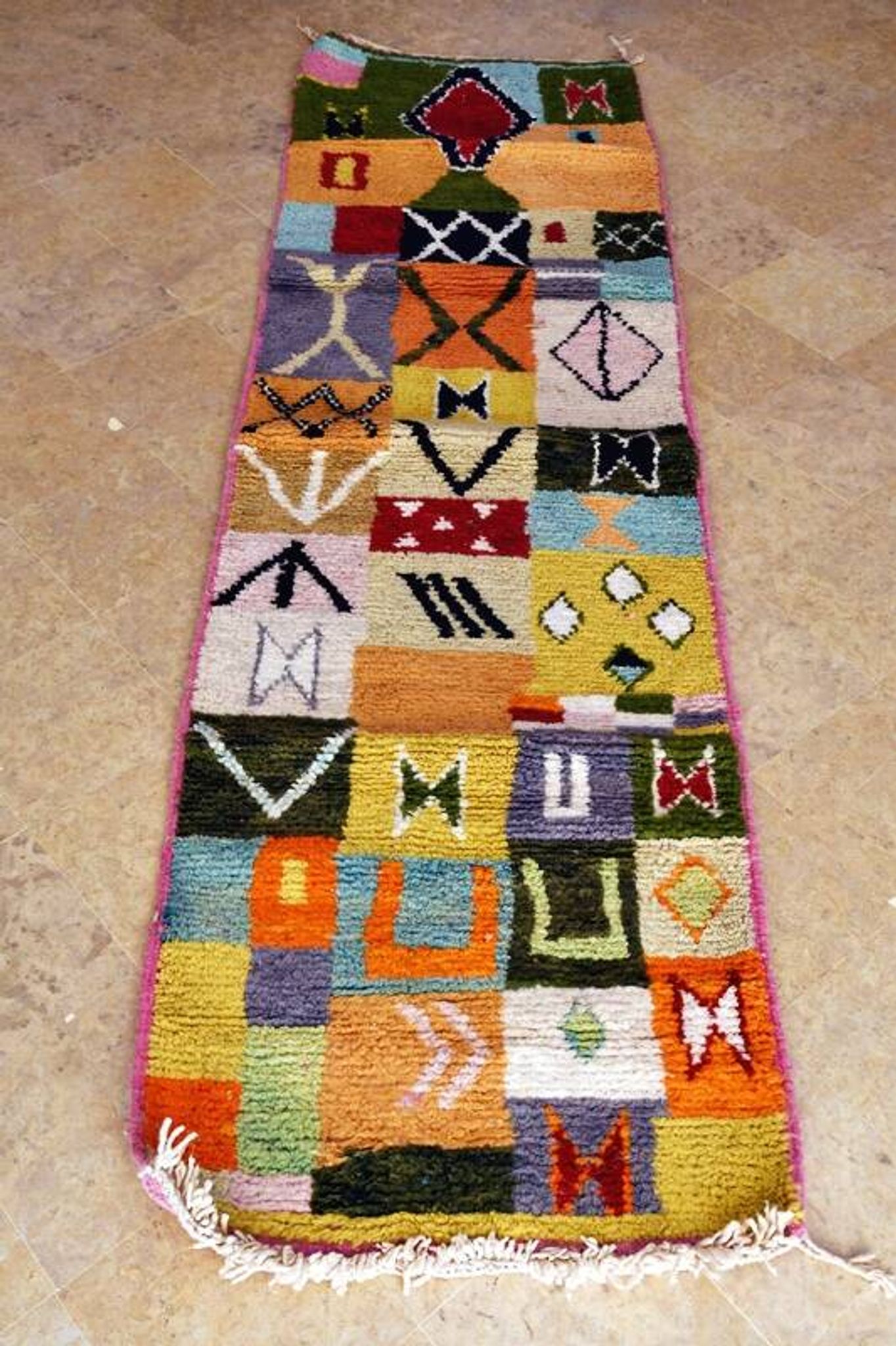 Moroccan Berber rug Boujaad 305 x 80 cm new