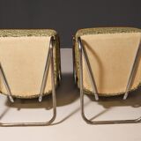 Paire de fauteuils cantilever en acier tubulaire pour Kovona, Tchécoslovaquie, années 1950