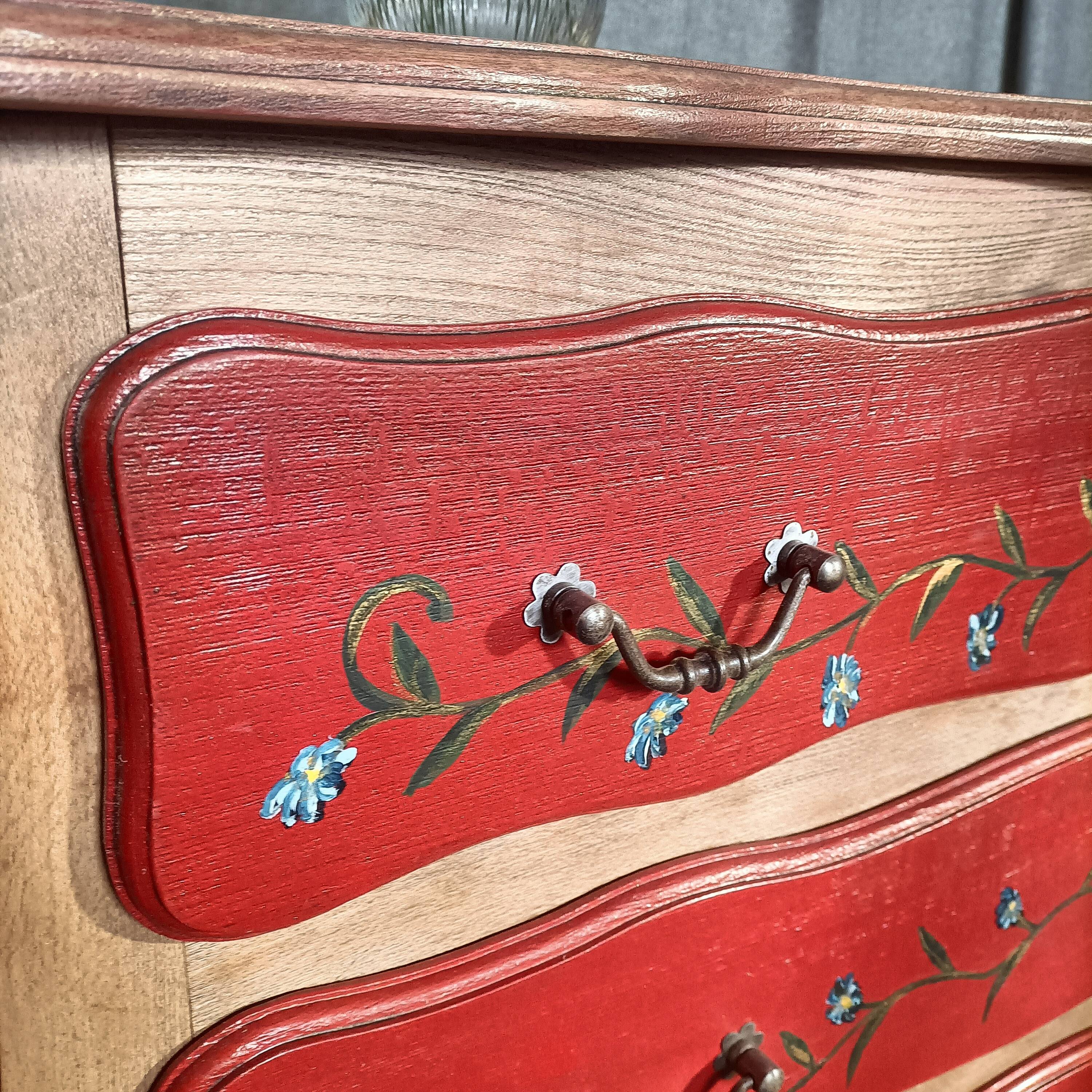 Hand painted chest of drawers