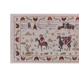 Hand knotted rug, vintage turkish rug 54x193 cm