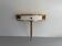 Floating wall console with drawer, brass body and marble top, 1960s, Italy