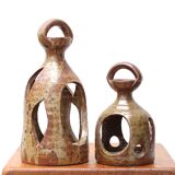 Sandstone lantern candle holder, 60s