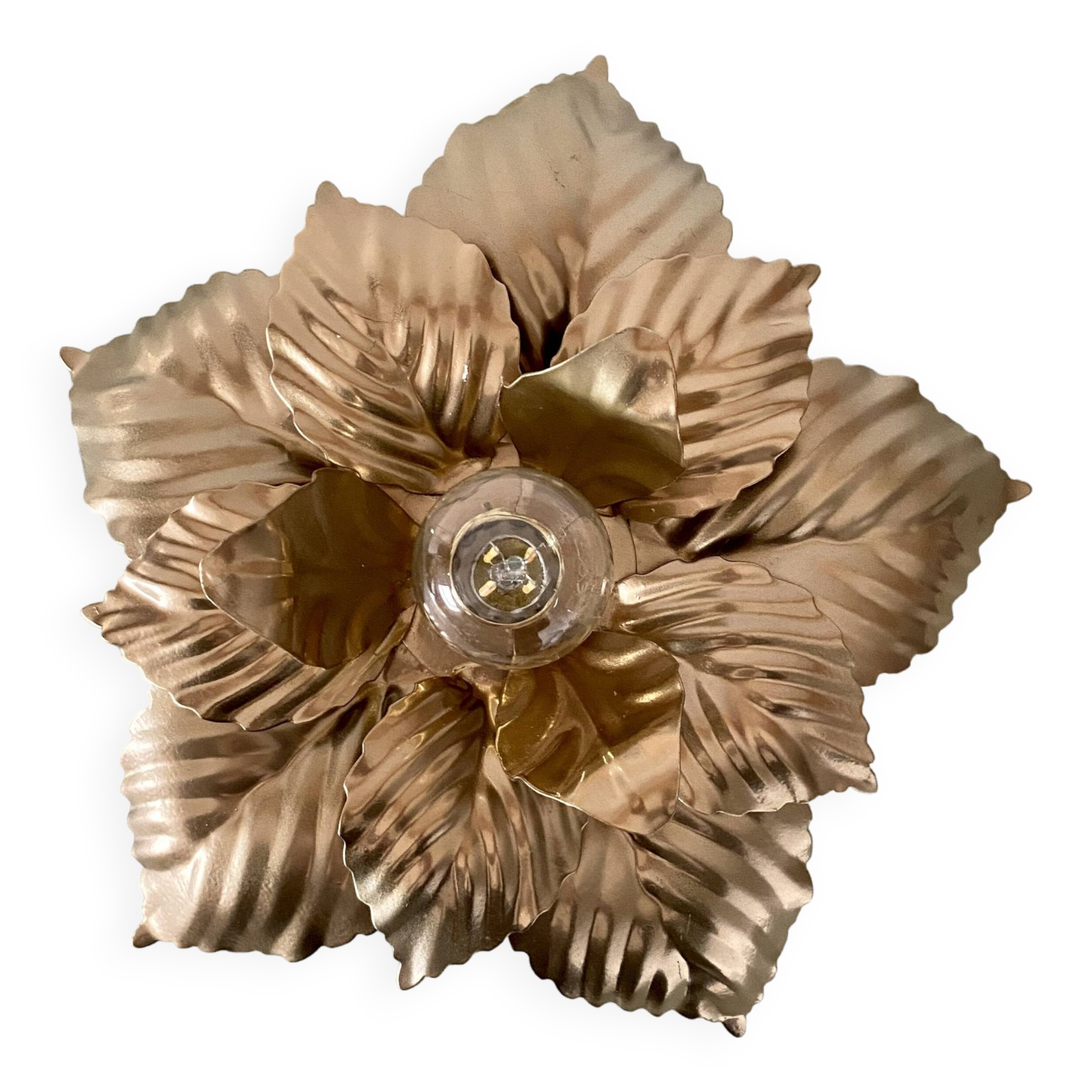 Vintage wall light in gold metal