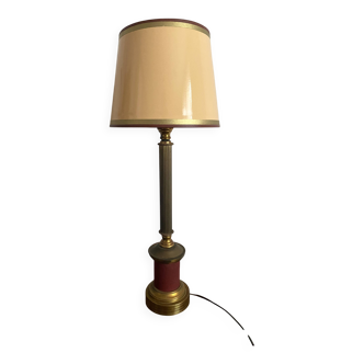 Burgundy and gold retro lamp 48 cm