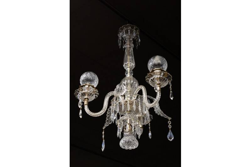 Murano crystal chandelier, Italy.