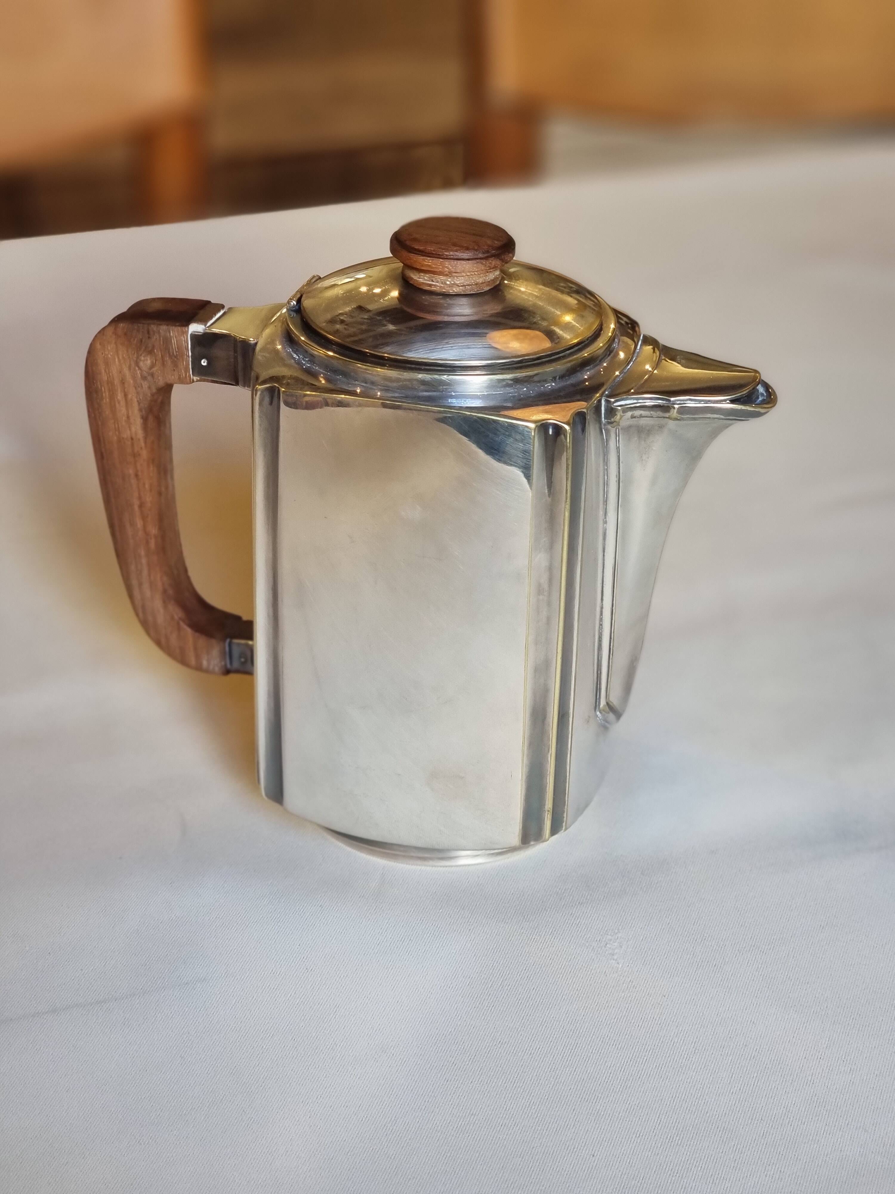 Tea set in silver metal 30s