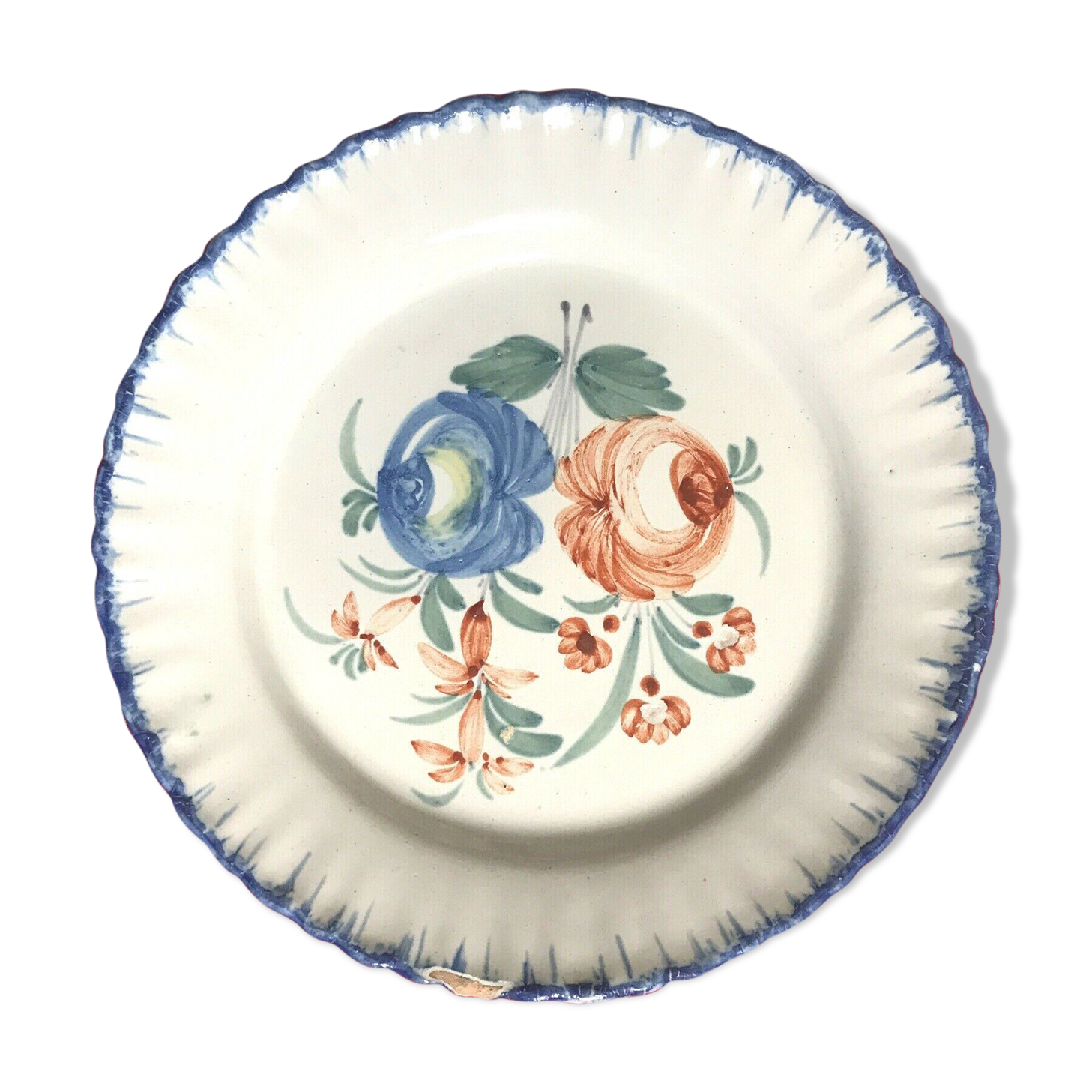 Plate fin xviii ste foy la grande manufacture brian décor à l'œillet