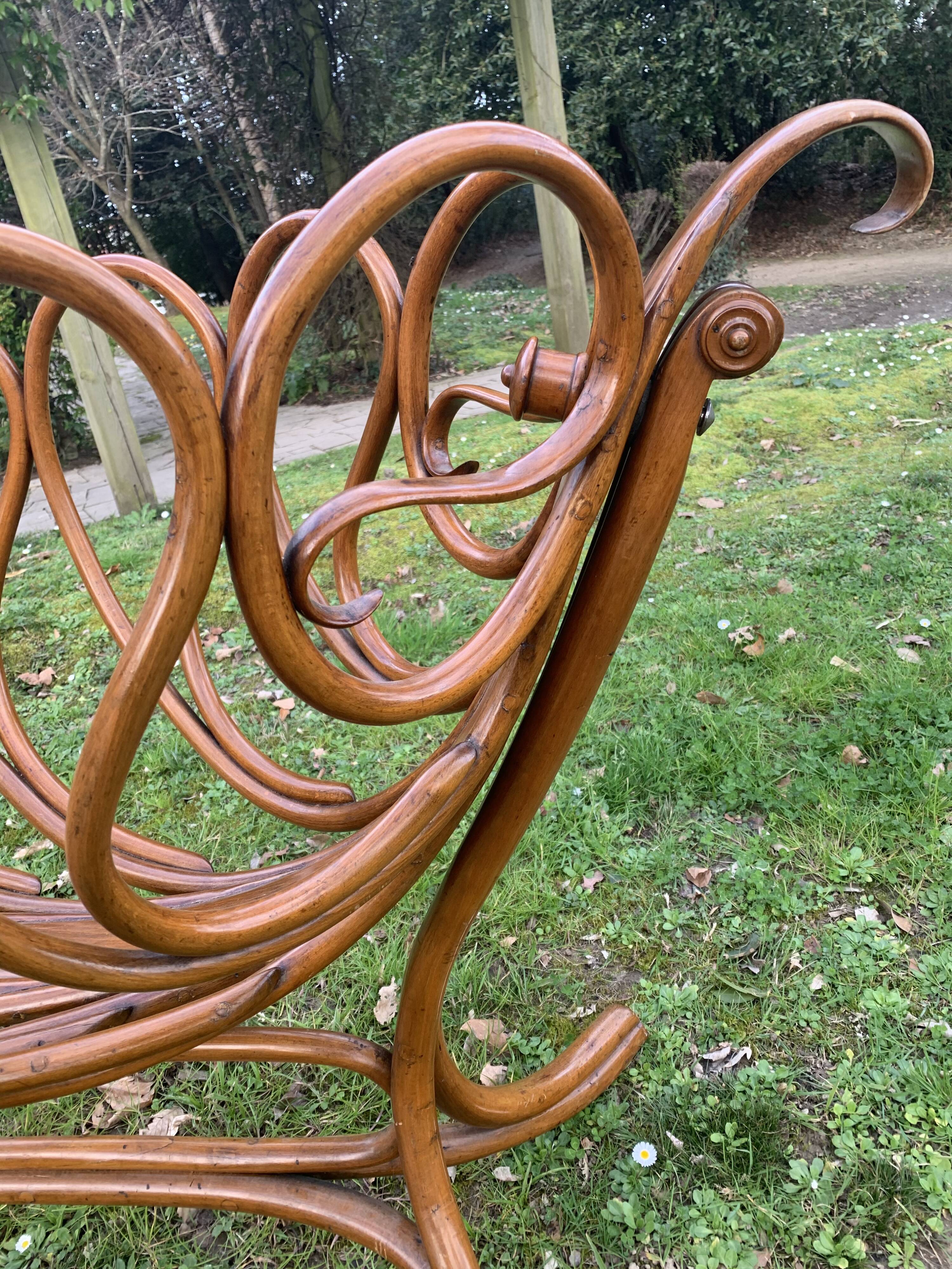 Antique Kohn wooden rocking cradle, cot or bassinet, 1900