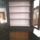 Black patinated oak library