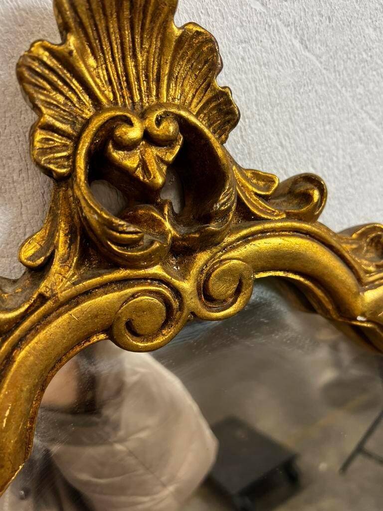 Vintage gold baroque wall mirror