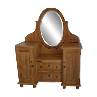 Antique Scandinavian chest of drawers made of solid pine.