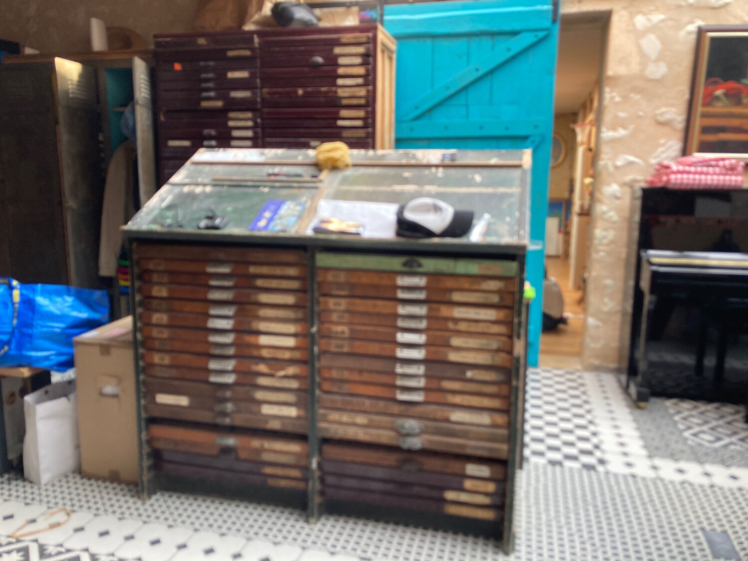Meuble imprimerie ancien