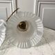 Pair of tulip wall lamps in molded glass on porcelain support 20s