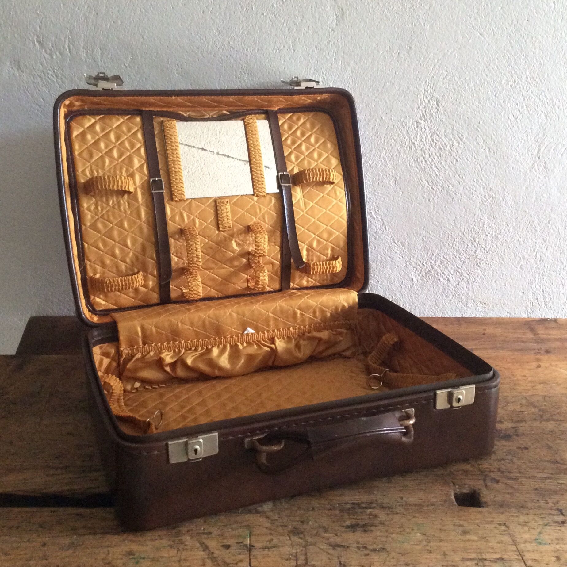 Vintage travel suitcase