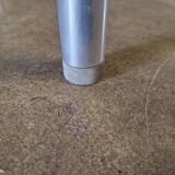 Etienne Fermigier (1932-1973) Aluminium table and black lacquered metal 1960