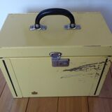 COLUMBIA - suitcase vintage 50/60s yellow metal Binder